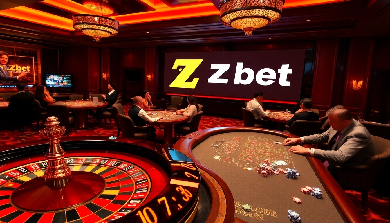 Zbet players enjoying strategic poker gameplay at a lively casino table.