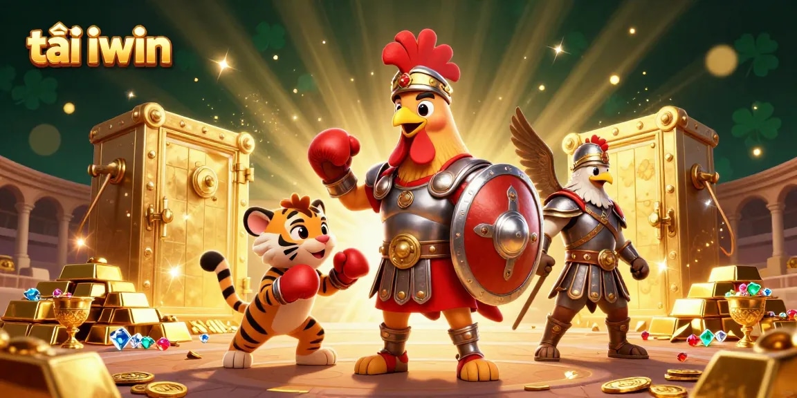 Experience excitement while playing tải iwin amidst a vivid 3D casino scene.