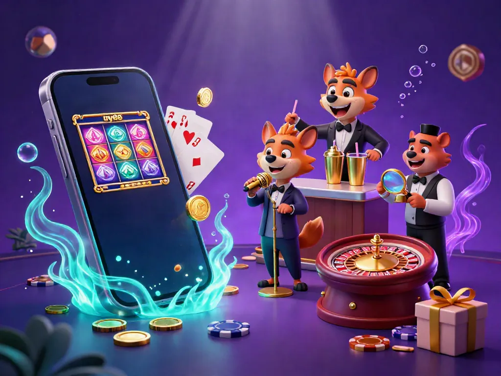 Experience the excitement of uy88 with lively hyenas entertaining in a vibrant casino scene.