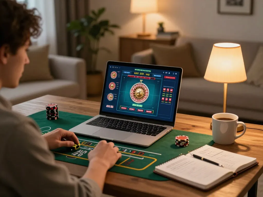 Player exploring the 789win link while enjoying live dealer roulette at home
