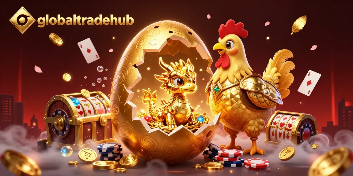 Experience the thrill of winning at globaltradehub with vibrant casino games and a captivating dragon scene.