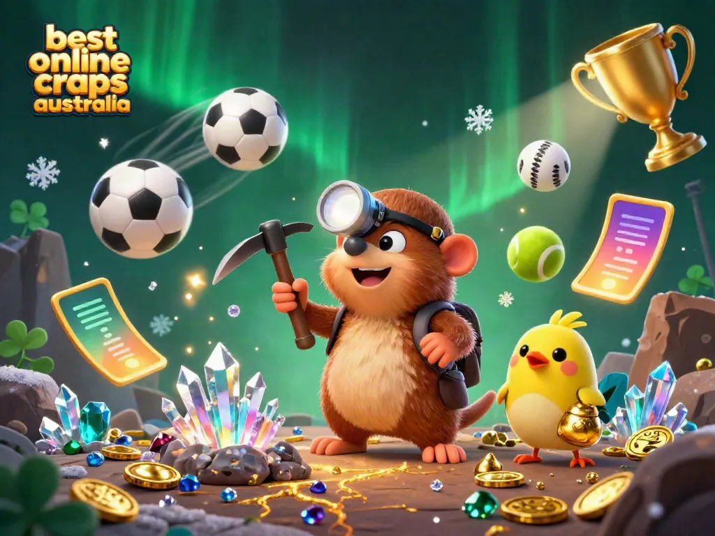 Play lively online craps Australia with energetic visuals and thematic elements in this dynamic illustration.