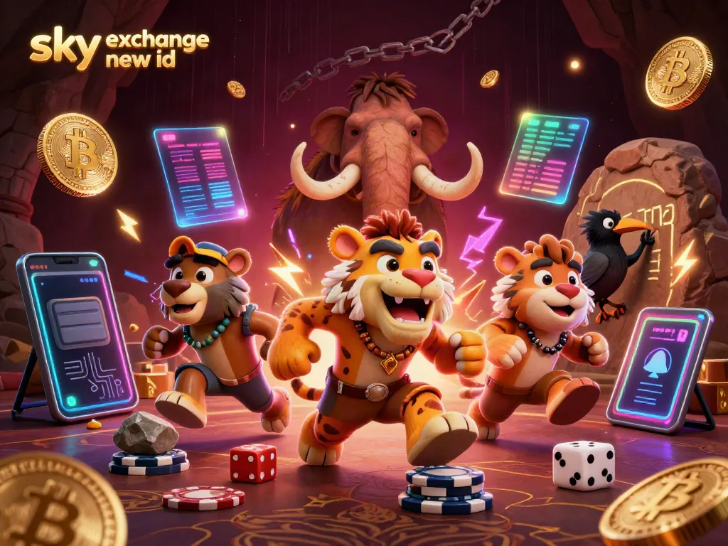Engage with the sky exchange new id to enter a thrilling prehistoric casino adventure with cartoon characters.