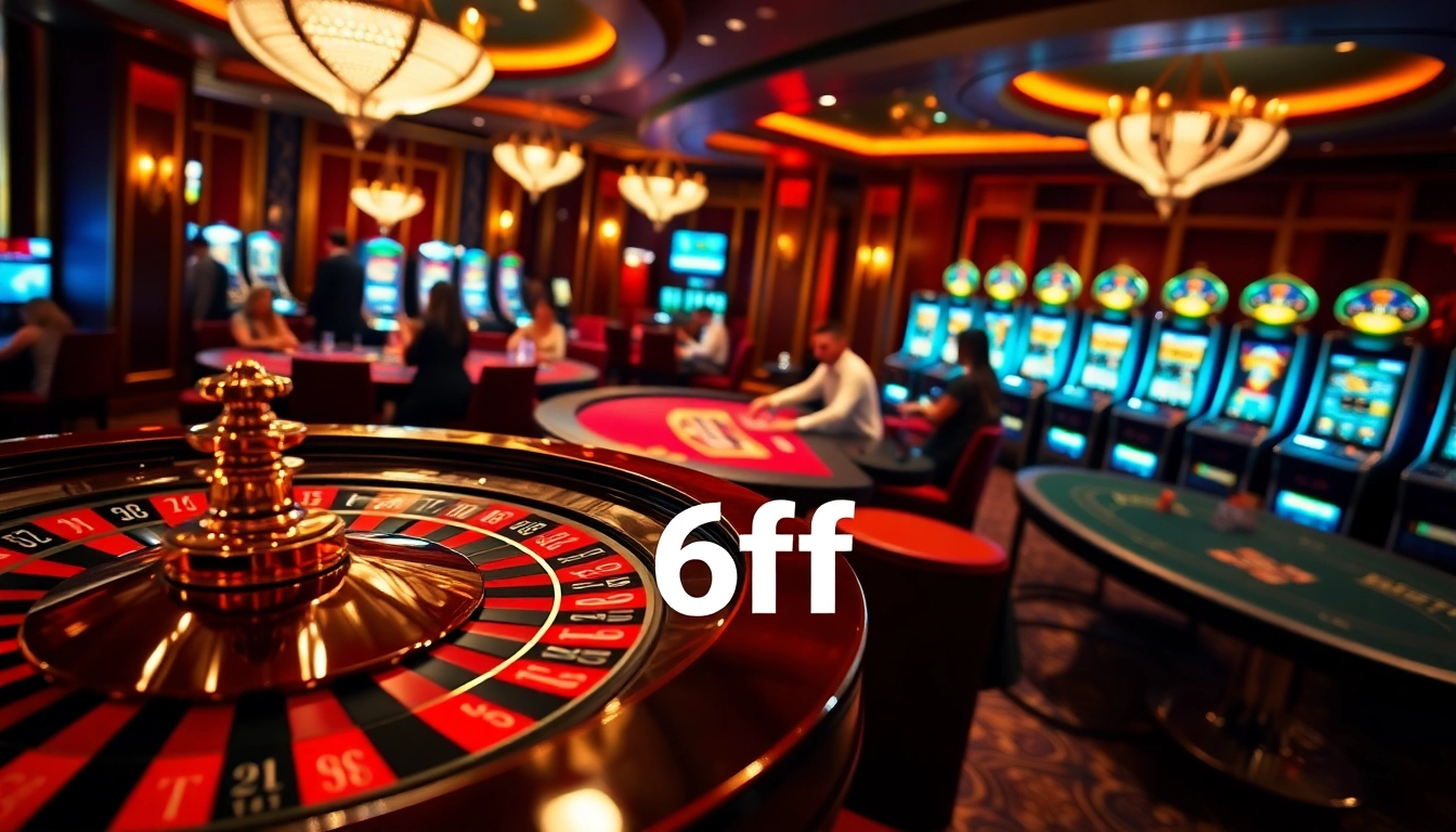 Experience the excitement of 6FF with vibrant casino tables and thrilling games.