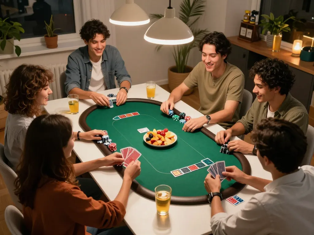 Tải Sun52 app and enjoy poker games with friends in a cozy home setting