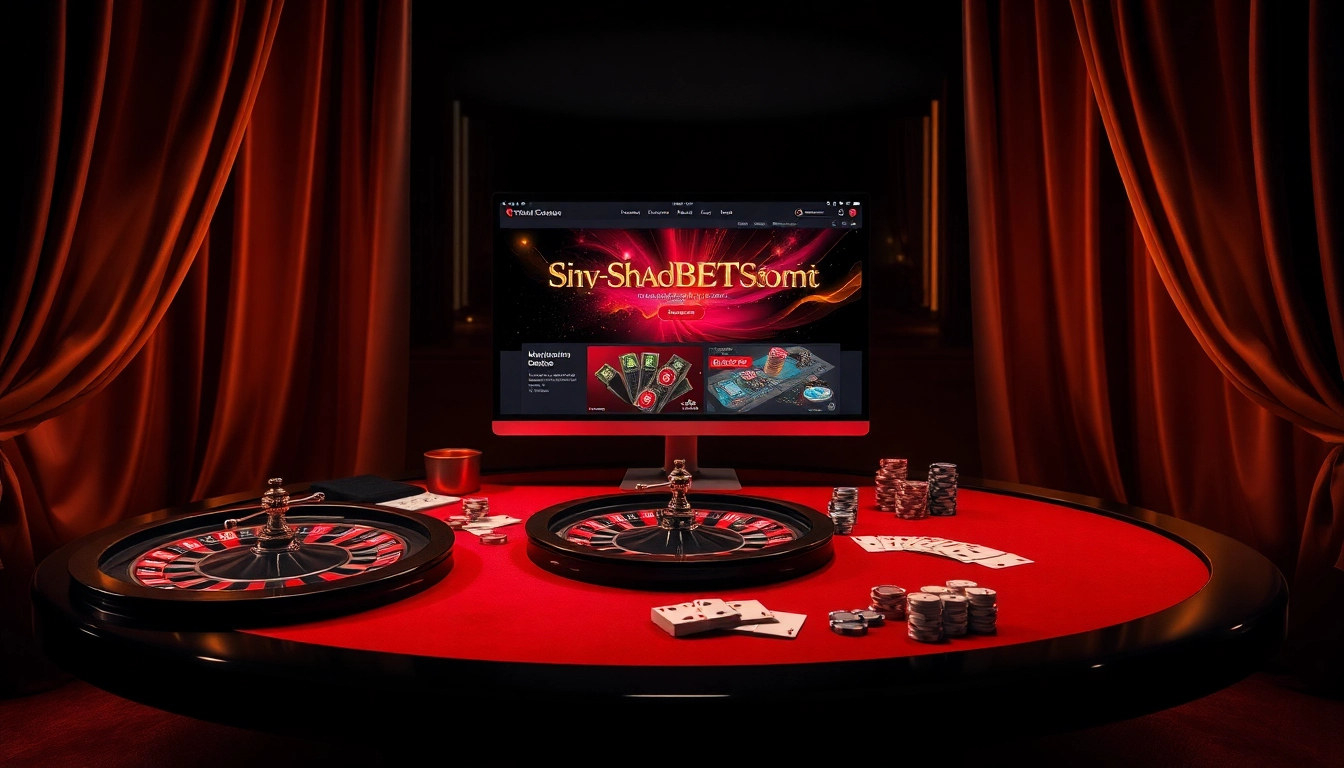 Play thrilling casino games on https://shbet800.com/ featuring vibrant roulette wheels and poker chips.