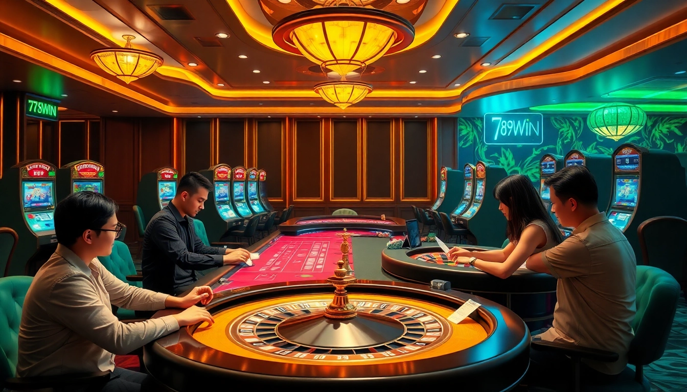 Players experience the thrill of online games at https://789win.associates/, showcasing vibrant casino action and luxury.