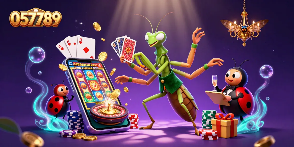 Experience thrilling slots and gaming at 057789 with animated characters in a vibrant casino atmosphere.