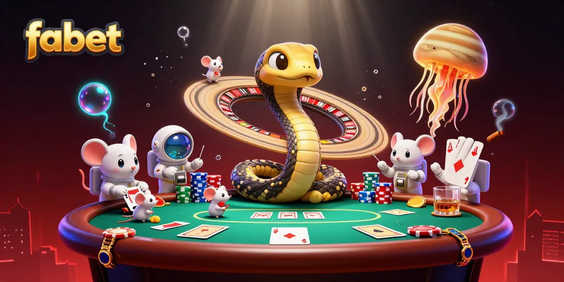 Experience fabet gameplay as astronaut mice place bets on a cosmic roulette scene with vibrant details.