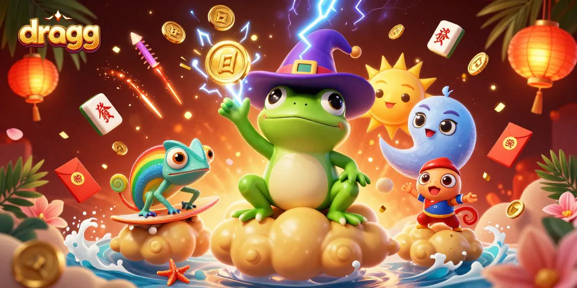 Spin and win with dragg at this vibrant online casino scene bursting with exciting elements.