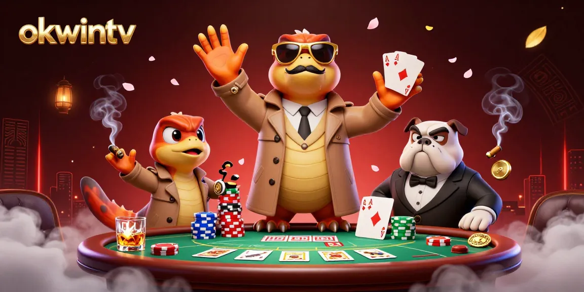 Betters enjoy seamless action on OKWINTV in a packed VIP casino lounge with poker chips and cards.